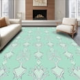 thumbnail image 1 of ODIKA 6'x9' Machine Washable Non-Slip Area Rug, Crystalline Luxe Accent High Traffic Rug, Green, 522117, 1 of 7