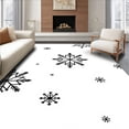 thumbnail image 1 of ODIKA 6'x9' Machine Washable Non-Slip Area Rug, Deluxe Festive Base Support Glimmering Snowfall High Traffic Rug, Black, 654724, 1 of 7