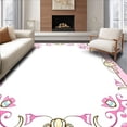 thumbnail image 1 of ODIKA 6'x9' Machine Washable Non-Slip Area Rug, Dream Non Slip Bathroom Accessory With Accents High Traffic Rug, Pink, 728970, 1 of 7