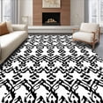 thumbnail image 1 of ODIKA 6'x9' Machine Washable Non-Slip Area Rug, Dynamic with Interlocking Details High Traffic Rug, Black, 534043, 1 of 7