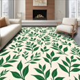 thumbnail image 1 of ODIKA 6'x9' Machine Washable Non-Slip Area Rug, Elegant Botanical Entryway Decorative Tapestry Floor Covering High Traffic Rug with Pad, Green, 600515, 1 of 8