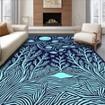thumbnail image 1 of ODIKA 6'x9' Machine Washable Non-Slip Area Rug, Elegant Marine Sanctuary Underwater Bathroom Accessory Kit High Traffic Rug with Pad, Blue, 706126, 1 of 8