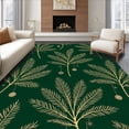 thumbnail image 1 of ODIKA 6'x9' Machine Washable Non-Slip Area Rug, Elegant Yuletide Bathroom Accessories Full Package High Traffic Rug, Green, 734602, 1 of 7