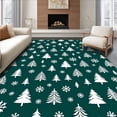 thumbnail image 1 of ODIKA 6'x9' Machine Washable Non-Slip Area Rug, Enchanted Evergreen Forest Half Moon Decorative Hearth High Traffic Rug, Green, 509123, 1 of 7