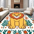 thumbnail image 1 of ODIKA 6'x9' Machine Washable Non-Slip Area Rug, Enchanted Jungle Letter Recognition Interactive Study High Traffic Rug, Yellow, 695744, 1 of 5
