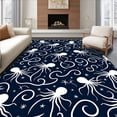 thumbnail image 1 of ODIKA 6x9 Machine Washable Non-Slip Area Rug, Enchanted Underwater Octopus Starry Night Tapestry High Traffic Rug with Pad, Blue, 513680, 1 of 8
