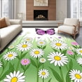 thumbnail image 1 of ODIKA 6'x9' Machine Washable Non-Slip Area Rug, Enchanting Dancing Among Wildflower Meadow High Traffic Rug, Green, 727894, 1 of 7