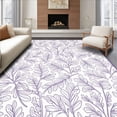 thumbnail image 1 of ODIKA 6'x9' Machine Washable Non-Slip Area Rug, Enchanting Paisley Botanical Artisan Crafted Jewel High Traffic Rug, Purple, 535180, 1 of 7