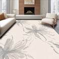 thumbnail image 1 of ODIKA 6'x9' Machine Washable Non-Slip Area Rug, Ethereal Smoke Wisp Displaying Delicate Painterly Touch High Traffic Rug with Pad, Beige, 492802, 1 of 8