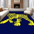 thumbnail image 1 of ODIKA 6'x9' Machine Washable Non-Slip Area Rug, Exotic Predator Hunting Adventure Cover High Traffic Rug with Pad, Yellow, 683443, 1 of 8