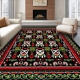 thumbnail image 1 of ODIKA 6'x9' Machine Washable Non-Slip Area Rug, Festive Canine Motif Latch Hook With Playful High Traffic Rug with Pad, Red, 743830, 1 of 8