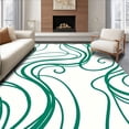 thumbnail image 1 of ODIKA 6x9 Machine Washable Non-Slip Area Rug, Flowing Wave with Rubber Backing High Traffic Rug with Pad, Green, 489801, 1 of 8
