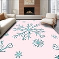 thumbnail image 1 of ODIKA 6'x9' Machine Washable Non-Slip Area Rug, Frosty Wonderland Celebration Base Decoration High Traffic Rug with Pad, Pink, 652245, 1 of 8