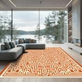 thumbnail image 1 of ODIKA 6'x9' Machine Washable Non-Slip Area Rug, Geometric Beige High Traffic Rug, Beige, 1085812, 1 of 7
