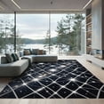 thumbnail image 1 of ODIKA 6'x9' Machine Washable Non-Slip Area Rug, Geometric Black High Traffic Rug, Black, 1103108, 1 of 7