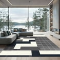 thumbnail image 1 of ODIKA 6'x9' Machine Washable Non-Slip Area Rug, Geometric Black High Traffic Rug, Gray, 1057646, 1 of 7