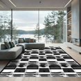 thumbnail image 1 of ODIKA 6'x9' Machine Washable Non-Slip Area Rug, Geometric Black High Traffic Rug with Pad, Gray, 1022093, 1 of 8