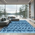 thumbnail image 1 of ODIKA 6'x9' Machine Washable Non-Slip Area Rug, Geometric Blue High Traffic Rug, Blue, 1053211, 1 of 7