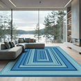 thumbnail image 1 of ODIKA 6'x9' Machine Washable Non-Slip Area Rug, Geometric Blue High Traffic Rug, Blue, 1075898, 1 of 7