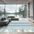 thumbnail image 1 of ODIKA 6'x9' Machine Washable Non-Slip Area Rug, Geometric Blue High Traffic Rug with Pad, Blue, 1056647, 1 of 8