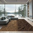 thumbnail image 1 of ODIKA 6'x9' Machine Washable Non-Slip Area Rug, Geometric Brown High Traffic Rug, Brown, 958966, 1 of 7