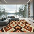 thumbnail image 1 of ODIKA 6'x9' Machine Washable Non-Slip Area Rug, Geometric Burnt Orange High Traffic Rug, Orange, 1279899, 1 of 7