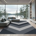 thumbnail image 1 of ODIKA 6'x9' Machine Washable Non-Slip Area Rug, Geometric Charcoal Gray High Traffic Rug, Gray, 1053891, 1 of 7