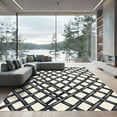 thumbnail image 1 of ODIKA 6'x9' Machine Washable Non-Slip Area Rug, Geometric Dark Gray High Traffic Rug, Gray, 1009915, 1 of 7