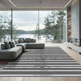 thumbnail image 1 of ODIKA 6'x9' Machine Washable Non-Slip Area Rug, Geometric Dark Gray High Traffic Rug, Gray, 1030192, 1 of 7