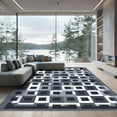thumbnail image 1 of ODIKA 6'x9' Machine Washable Non-Slip Area Rug, Geometric Gray High Traffic Rug, Gray, 1055833, 1 of 7