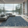 thumbnail image 1 of ODIKA 6'x9' Machine Washable Non-Slip Area Rug, Geometric Navy Blue High Traffic Rug, Blue, 1055778, 1 of 7
