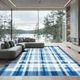 thumbnail image 1 of ODIKA 6'x9' Machine Washable Non-Slip Area Rug, Geometric Navy Blue High Traffic Rug with Pad, Blue, 1049448, 1 of 8