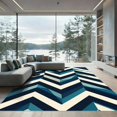 thumbnail image 1 of ODIKA 6'x9' Machine Washable Non-Slip Area Rug, Geometric Navy High Traffic Rug, Blue, 1169989, 1 of 7