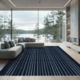 thumbnail image 1 of ODIKA 6'x9' Machine Washable Non-Slip Area Rug, Geometric Navy High Traffic Rug with Pad, Blue, 1050831, 1 of 8