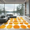 thumbnail image 1 of ODIKA 6'x9' Machine Washable Non-Slip Area Rug, Geometric Orange High Traffic Rug with Pad, Orange, 1051360, 1 of 8