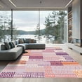 thumbnail image 1 of ODIKA 6'x9' Machine Washable Non-Slip Area Rug, Geometric Purple High Traffic Rug, Purple, 1078837, 1 of 7