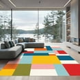 thumbnail image 1 of ODIKA 6'x9' Machine Washable Non-Slip Area Rug, Geometric Red High Traffic Rug, Red, 1058306, 1 of 7