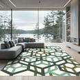 thumbnail image 1 of ODIKA 6'x9' Machine Washable Non-Slip Area Rug, Geometric Sage Green High Traffic Rug, Green, 1103105, 1 of 7