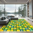 thumbnail image 1 of ODIKA 6'x9' Machine Washable Non-Slip Area Rug, Geometric Yellow High Traffic Rug, Yellow, 1078564, 1 of 7