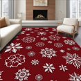 thumbnail image 1 of ODIKA 6'x9' Machine Washable Non-Slip Area Rug, Gleaming Yuletide Walkway Enhancement High Traffic Rug with Pad, Red, 606847, 1 of 8