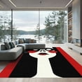 thumbnail image 1 of ODIKA 6'x9' Machine Washable Non-Slip Area Rug, Graphic Black High Traffic Rug, Black, 1049759, 1 of 7