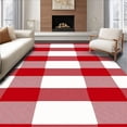 thumbnail image 1 of ODIKA 6'x9' Machine Washable Non-Slip Area Rug, Harvest Festival Lumberjack Welcome High Traffic Rug with Pad, Red, 618377, 1 of 8