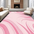thumbnail image 1 of ODIKA 6'x9' Machine Washable Non-Slip Area Rug, Heavenly Feather Brush Decorative Accent High Traffic Rug with Pad, Pink, 730924, 1 of 8