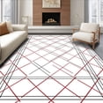 thumbnail image 1 of ODIKA 6'x9' Machine Washable Non-Slip Area Rug, Highland Tartan Festive Crossing Lattice High Traffic Rug with Pad, Red, 615210, 1 of 8