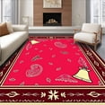 thumbnail image 1 of ODIKA 6'x9' Machine Washable Non-Slip Area Rug, Holiday Celebration Doorway Welcome Arch Decoration High Traffic Rug, Red, 612521, 1 of 7