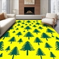 thumbnail image 1 of ODIKA 6'x9' Machine Washable Non-Slip Area Rug, Holiday Festive Christmas Tree Farm Seasonal Bath High Traffic Rug with Pad, Yellow, 653134, 1 of 8