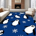 thumbnail image 1 of ODIKA 6'x9' Machine Washable Non-Slip Area Rug, Iceberg Explorer Adventure Design Floor with Arctic Wildlife High Traffic Rug with Pad, Blue, 720966, 1 of 8