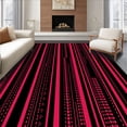 thumbnail image 1 of ODIKA 6'x9' Machine Washable Non-Slip Area Rug, Iconic Rap Memorabilia Tufted Artwork Modern Celebration High Traffic Rug with Pad, Black, 656147, 1 of 8