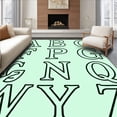 thumbnail image 1 of ODIKA 6'x9' Machine Washable Non-Slip Area Rug, Interactive Letter Tracing Academic Foundation Classroom High Traffic Rug with Pad, Green, 696942, 1 of 8