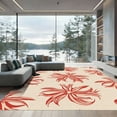 thumbnail image 1 of ODIKA 6'x9' Machine Washable Non-Slip Area Rug, Interlocking Starfish and Ocean Wave Motif with Subtle Nautical High Traffic Rug with Pad, Ivory, 905968, 1 of 8